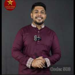 Embroidery Men's Panjabi (Black)